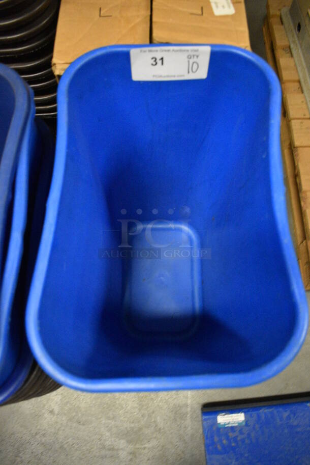 10 BRAND NEW IN BOX! Blue Poly Trash Cans. 15.5x11x20. 10 Times Your Bid! - Image 4 of 4