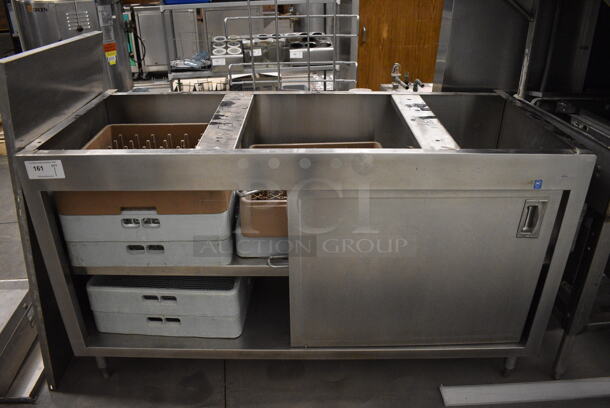 Stainless Steel Unit w/ 2 Sliding Doors and Dish Caddies. 60x27x35 - Image 2 of 5