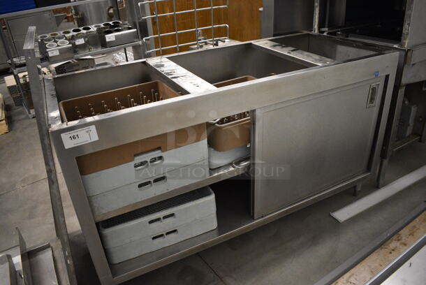 Stainless Steel Unit w/ 2 Sliding Doors and Dish Caddies. 60x27x35 - Image 3 of 5