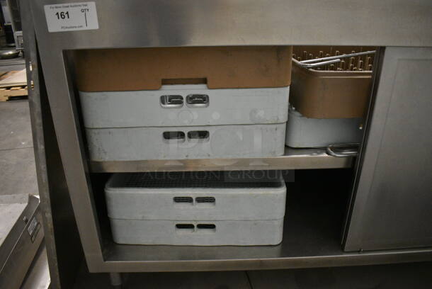 Stainless Steel Unit w/ 2 Sliding Doors and Dish Caddies. 60x27x35 - Image 4 of 5