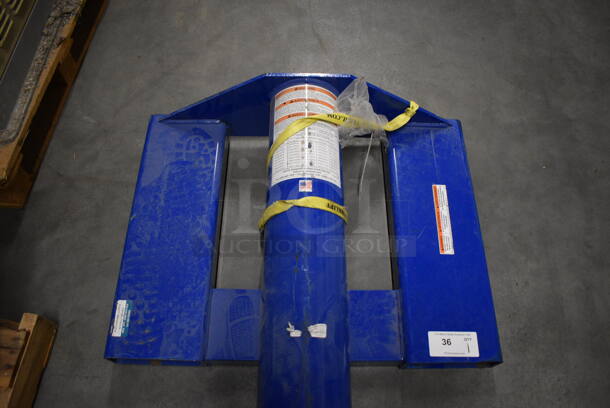 SWEET! Vestil Model 5Z153 Blue Metal Industrial Low Profile 10,000 Pound Capacity Boom. 32x9x83 - Image 6 of 9