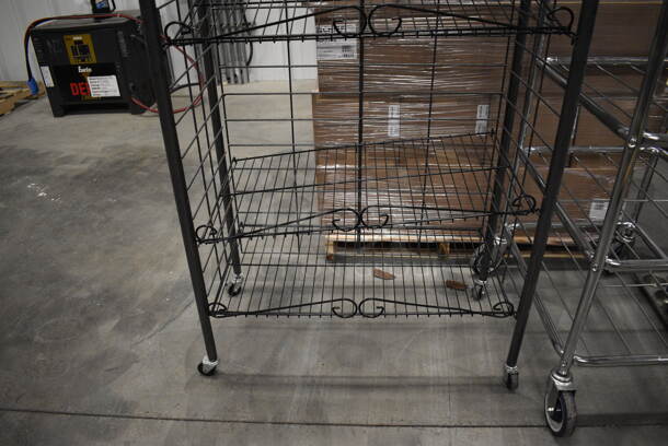 Black Metal 5 Tier Chip Display Rack on Casters. 33x17x65 - Image 4 of 4
