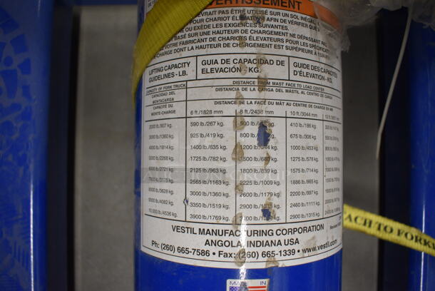 SWEET! Vestil Model 5Z153 Blue Metal Industrial Low Profile 10,000 Pound Capacity Boom. 32x9x83 - Image 9 of 9