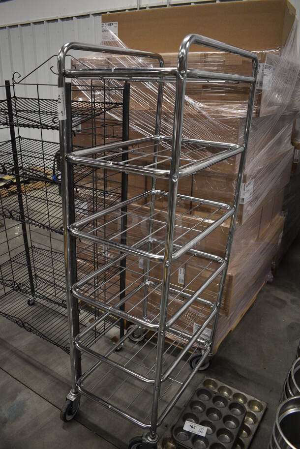 Metal Chrome Finish 6 Tier Rack on Commercial Casters. 18x26x65 - Image 2 of 4
