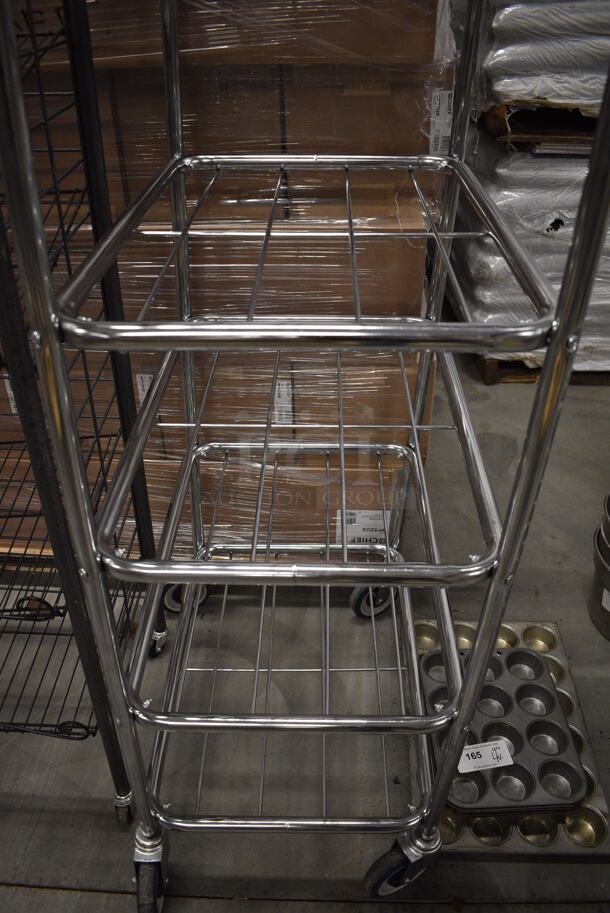 Metal Chrome Finish 6 Tier Rack on Commercial Casters. 18x26x65 - Image 4 of 4