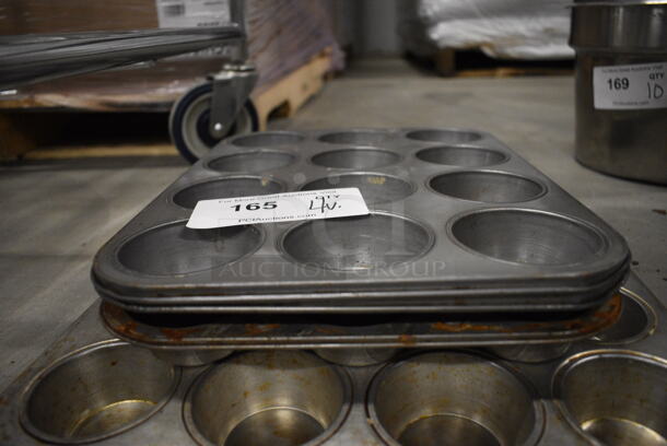 4 Various Metal Muffing Baking Pans. 14x20.5x1.5, 10.5x14x1. 4 Times Your Bid! - Image 2 of 3