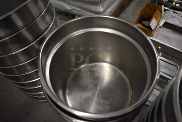 8 Stainless Steel Cylindrical Drop In Bins. 11x11x8. 8 Times Your Bid! - Image 2 of 2