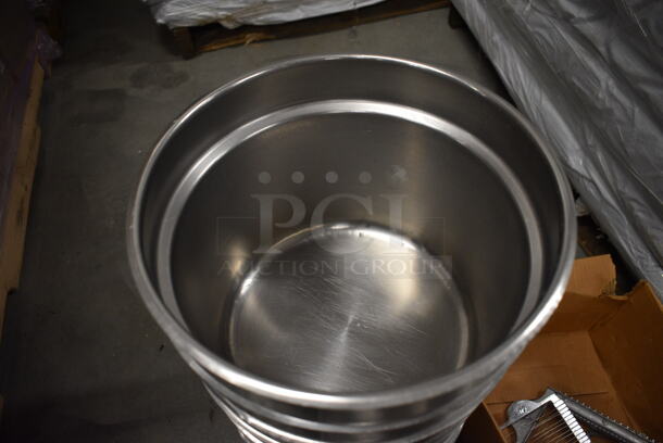 10 Stainless Steel Cylindrical Drop In Bins. 11x11x8. 10 Times Your Bid! - Image 2 of 3