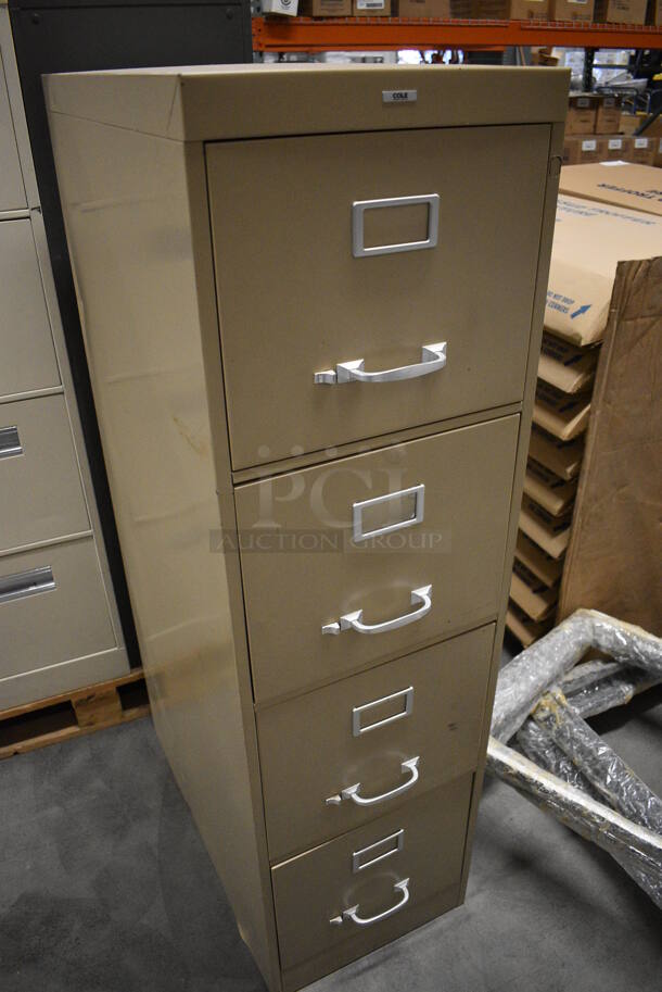 Cole Metal 4 Drawer Filing Cabinet. 15x27x52.5 - Image 2 of 8