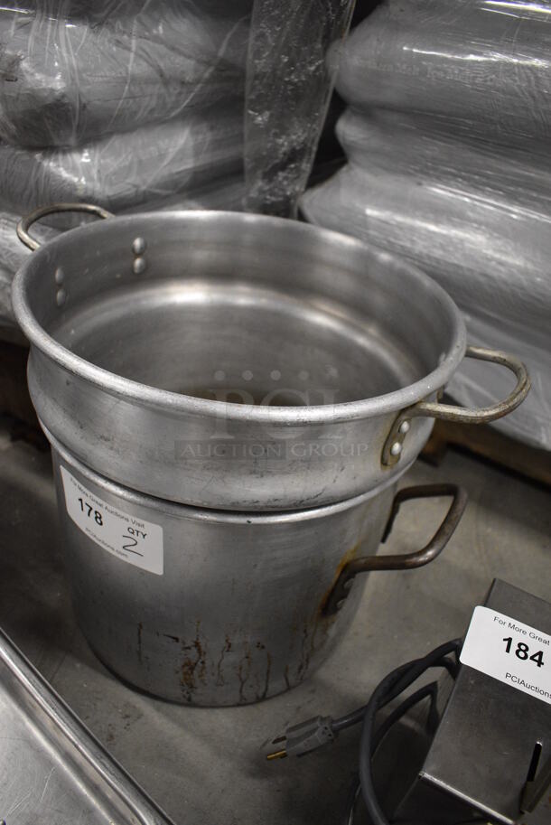 2 Metal Bins w/ Handles. 17x13x10, 16.5x12.5x10.5. 2 Times Your Bid! - Image 3 of 3