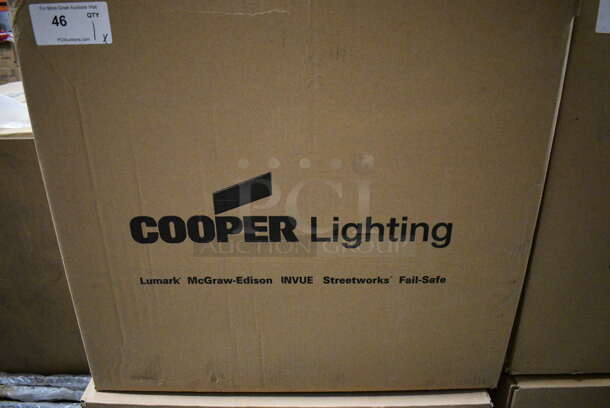 BRAND NEW IN BOX! Cooper Lighting Metal Light. 20.5x20.5x22 - Image 7 of 8