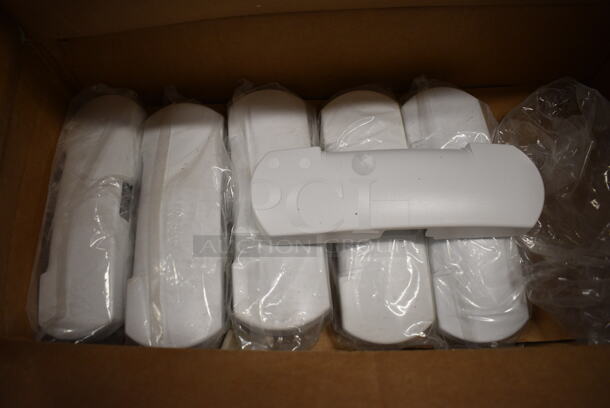 18 BRAND NEW IN BOX! Cooper Lighting White Metal End Caps. 9x3x1.5. 18 Times Your Bid! - Image 1 of 7