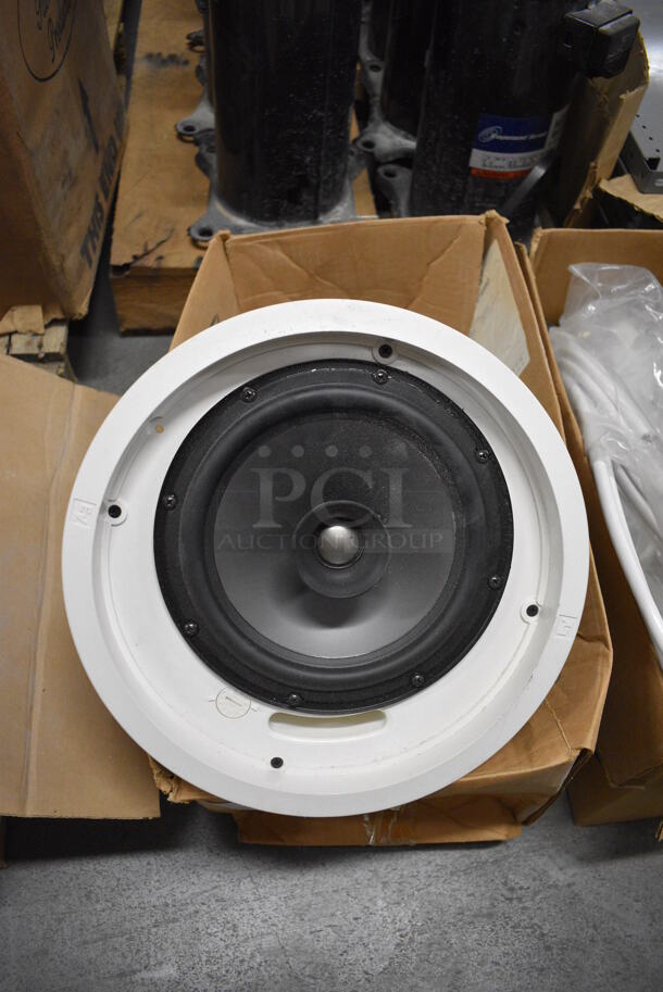 ALL ONE MONEY! Lot of EVD Model C8.2 Ceiling Loudspeaker System and 8 Cooper Lighting End Cap Iridiums! 12x12x10.5, 9x2.5x5