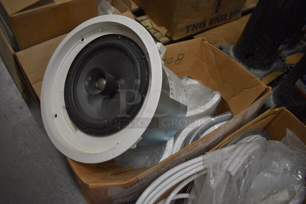 ALL ONE MONEY! Lot of EVD Model C8.2 Ceiling Loudspeaker System and 8 Cooper Lighting End Cap Iridiums! 12x12x10.5, 9x2.5x5 - Image 2 of 7