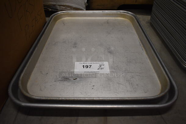 2 Various Metal Trays. 22.5x16.5x1, 20.5x15.5x1. 2 Times Your Bid!