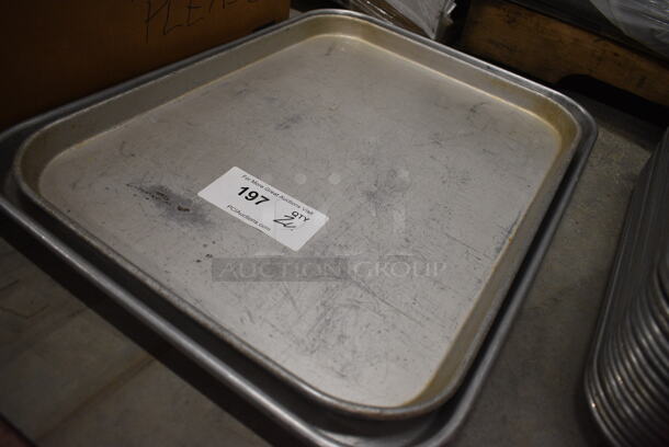 2 Various Metal Trays. 22.5x16.5x1, 20.5x15.5x1. 2 Times Your Bid! - Image 2 of 3
