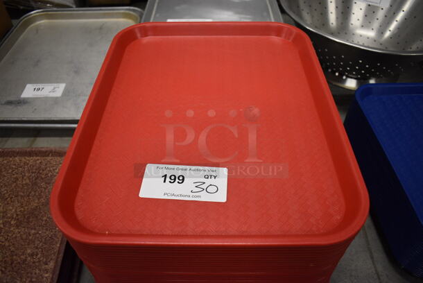 30 Red Poly Trays. 17.5x14x1. 30 Times Your Bid! - Image 2 of 3