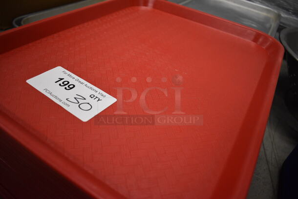 30 Red Poly Trays. 17.5x14x1. 30 Times Your Bid! - Image 3 of 3