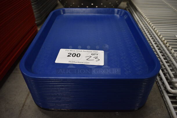 23 Blue Poly Trays. 14x11x1. 23 Times Your Bid!