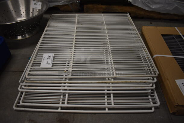 ALL ONE MONEY! Lot of 7 White Poly Coated Racks! 24.5x22 - Image 1 of 3