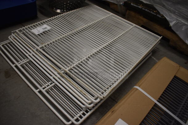 ALL ONE MONEY! Lot of 7 White Poly Coated Racks! 24.5x22 - Image 2 of 3