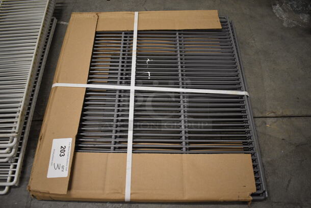 ALL ONE MONEY! Lot of 3 BRAND NEW Gray Poly Coated Racks! 24.5x22 - Image 1 of 2