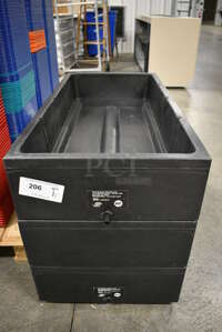 3 Iowa Model IRP-2010 Black Poly Ice Bins. 18x36x7. 3 Times Your Bid!