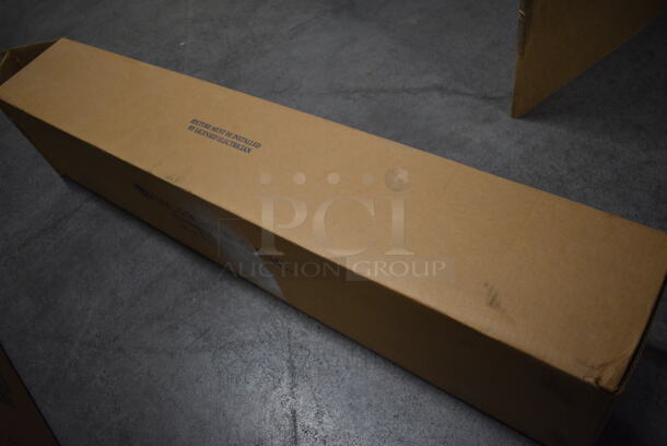 BRAND NEW IN BOX! PMC Lighting White Metal Light. 49x6x6 - Image 8 of 9