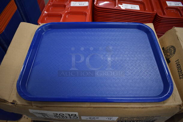 ALL ONE MONEY! Lot of 48 Carlisle  Poly Blue Trays! 16x12x1 - Image 1 of 5