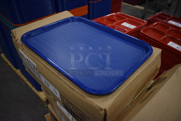 ALL ONE MONEY! Lot of 48 Carlisle  Poly Blue Trays! 16x12x1 - Image 2 of 5