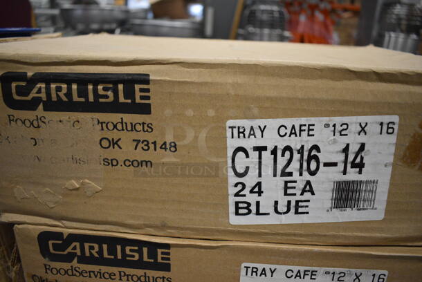 ALL ONE MONEY! Lot of 48 Carlisle  Poly Blue Trays! 16x12x1 - Image 3 of 5