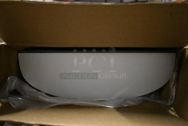 5 BRAND NEW IN BOX! SA64 White Metal Ceiling Lights. 12x4x49.5. 5 Times Your Bid! - Image 2 of 7