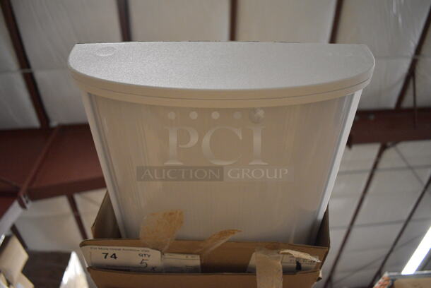 5 BRAND NEW IN BOX! SA64 White Metal Ceiling Lights. 12x4x49.5. 5 Times Your Bid! - Image 3 of 7
