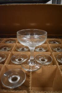 29 BRAND NEW IN BOX! Champagne Glasses. 3.5x3.5x4.5. 29 Times Your Bid!
