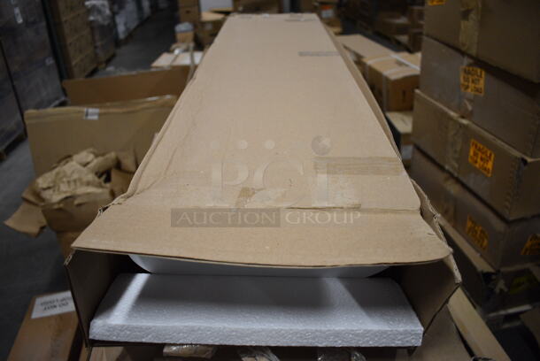 5 BRAND NEW IN BOX! SA64 White Metal Ceiling Lights. 12x4x49.5. 5 Times Your Bid! - Image 7 of 7