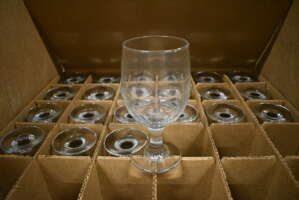 22 BRAND NEW IN BOX! Goblet Glasses.3x3x6. 22 Times Your Bid!