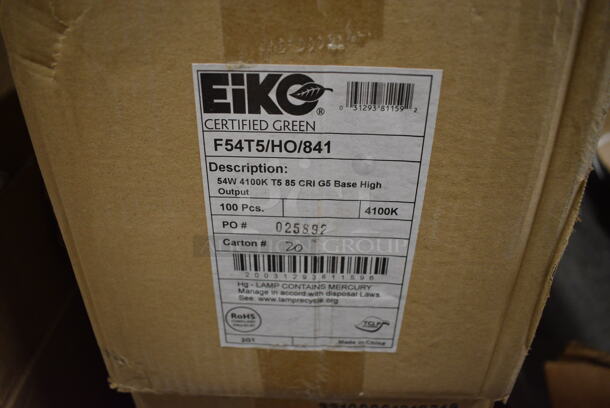 2 Boxes of Eiko 54W 4100TK T5 85 CRI G5 Base High Output Fluorescent Light Tubes. 0.5x0.5x45.5. 2 Times Your Bid! - Image 5 of 8