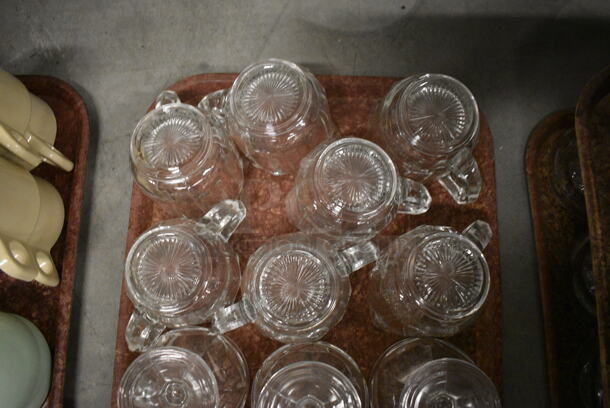 13 Various Glasses / Pourers on Brown Tray. Includes 3.5x3.5x3. 13 Times Your Bid! - Image 3 of 4