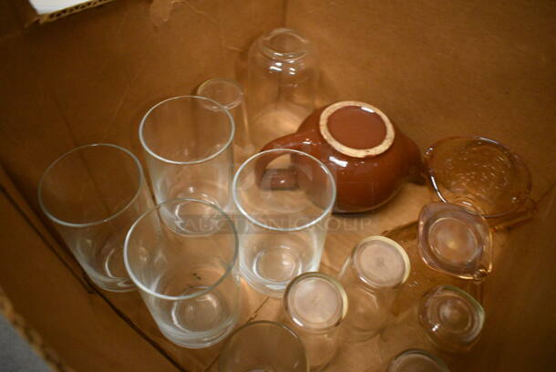 15 Various Glasses / Pitcher. Includes 3x3x5. 15 Times Your Bid! - Image 2 of 3