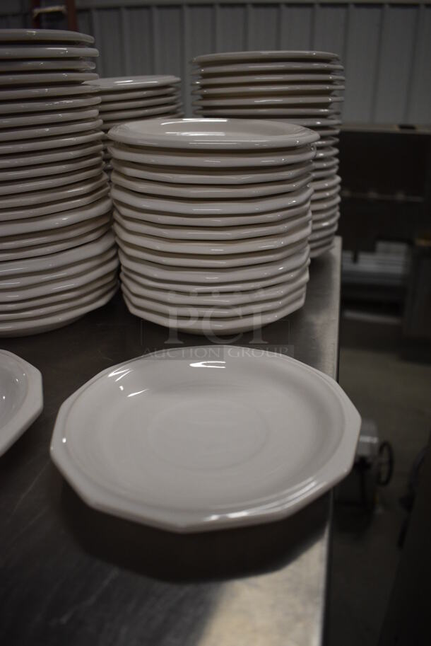 20 White Ceramic Saucers. 6x6x1. 20 Times Your Bid!