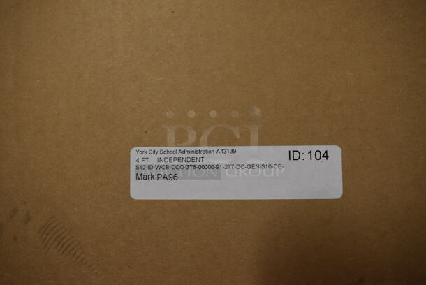 3 BRAND NEW IN BOX! White Metal Light Fixtures. 10x3x59. 3 Times Your Bid! - Image 4 of 6