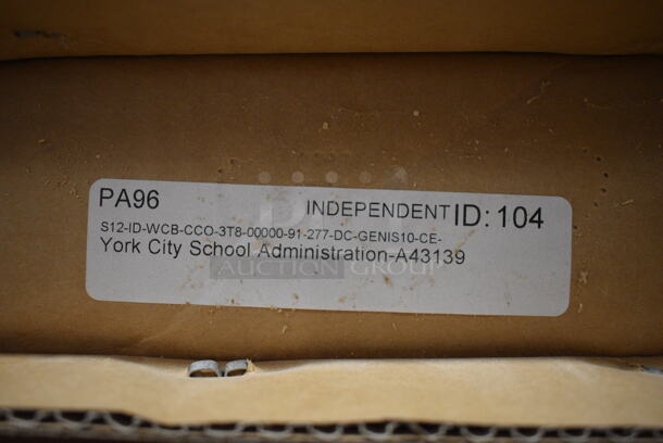 3 BRAND NEW IN BOX! White Metal Light Fixtures. 10x3x59. 3 Times Your Bid! - Image 5 of 6