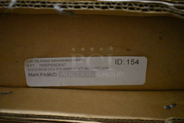 3 BRAND NEW IN BOX! White Metal Light Fixtures. 10x3x59. 3 Times Your Bid! - Image 6 of 6