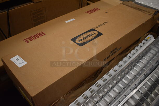 2 BRAND NEW IN BOX! Hubbell White Metal Lights. 12x6x48. 2 Times Your Bid! - Image 7 of 7