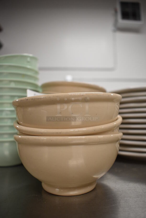 13 Tan Ceramic Bowls. 5.5x5.5x2.5. 13 Times Your Bid! - Image 2 of 3