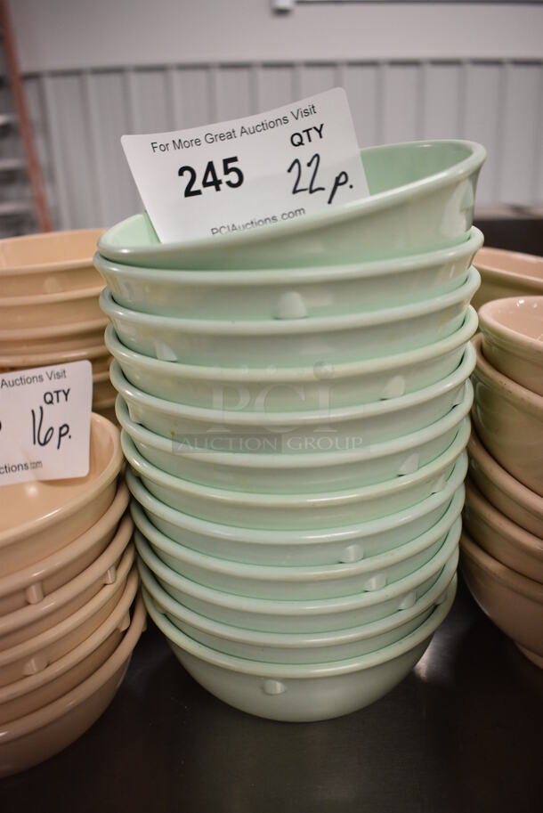 22 Poly Green Bowls. 5x5x2. 22 Times Your Bid! - Image 1 of 3