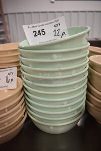 22 Poly Green Bowls. 5x5x2. 22 Times Your Bid!