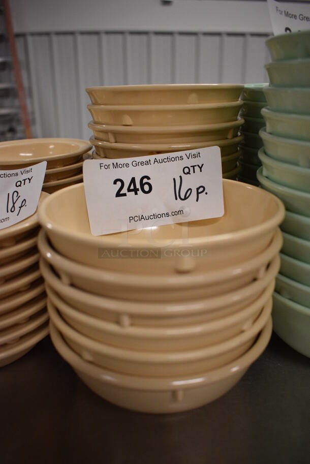 16 Tan Poly Bowls. 5x5x2. 16 Times Your Bid! - Image 1 of 3