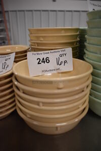 16 Tan Poly Bowls. 5x5x2. 16 Times Your Bid!