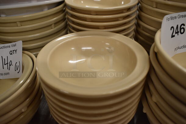18 Poly Tan Bowls. 4.5x4.5x1.5. 18 Times Your Bid! - Image 2 of 3